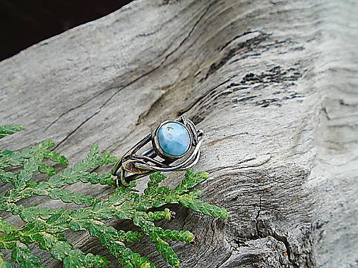 Strieborny prsteň Ag 925 Larimar