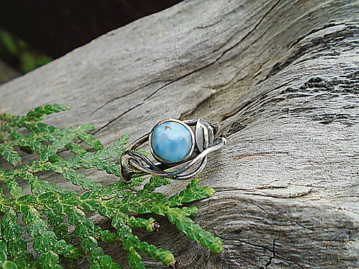 Strieborny prsteň Ag 925 Larimar