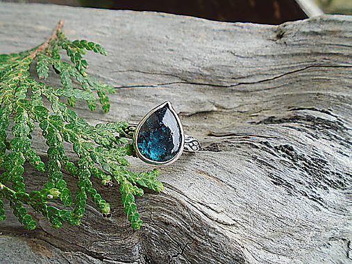 Strieborny prsteň Ag925 Kyanit