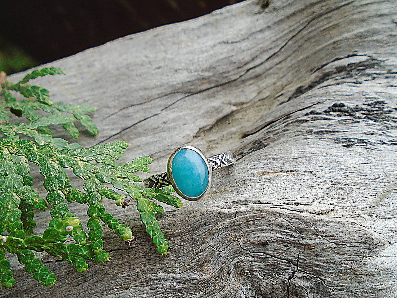 Strieborný prsteň Ag925 Amazonit