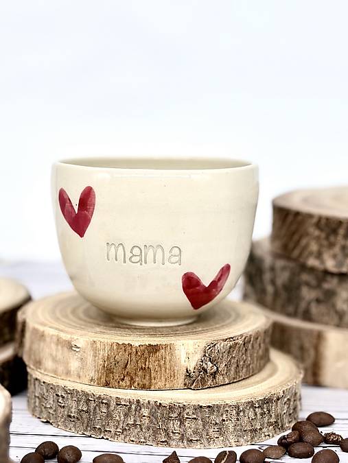 More Love - pohárik cappuccino mama (200ml, bez uška)