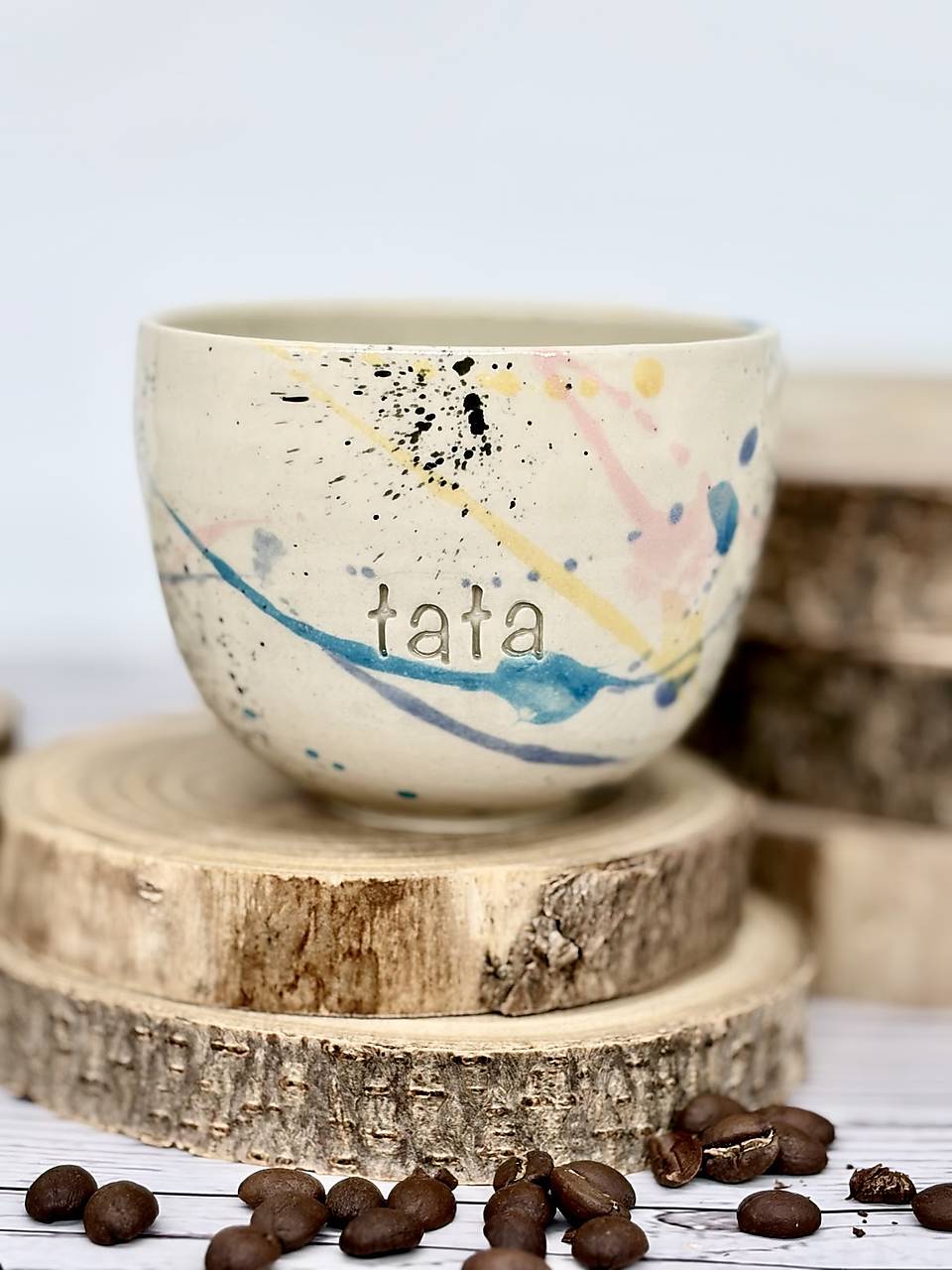 Fľaky - pohárik cappuccino tata (200ml, bez uška)