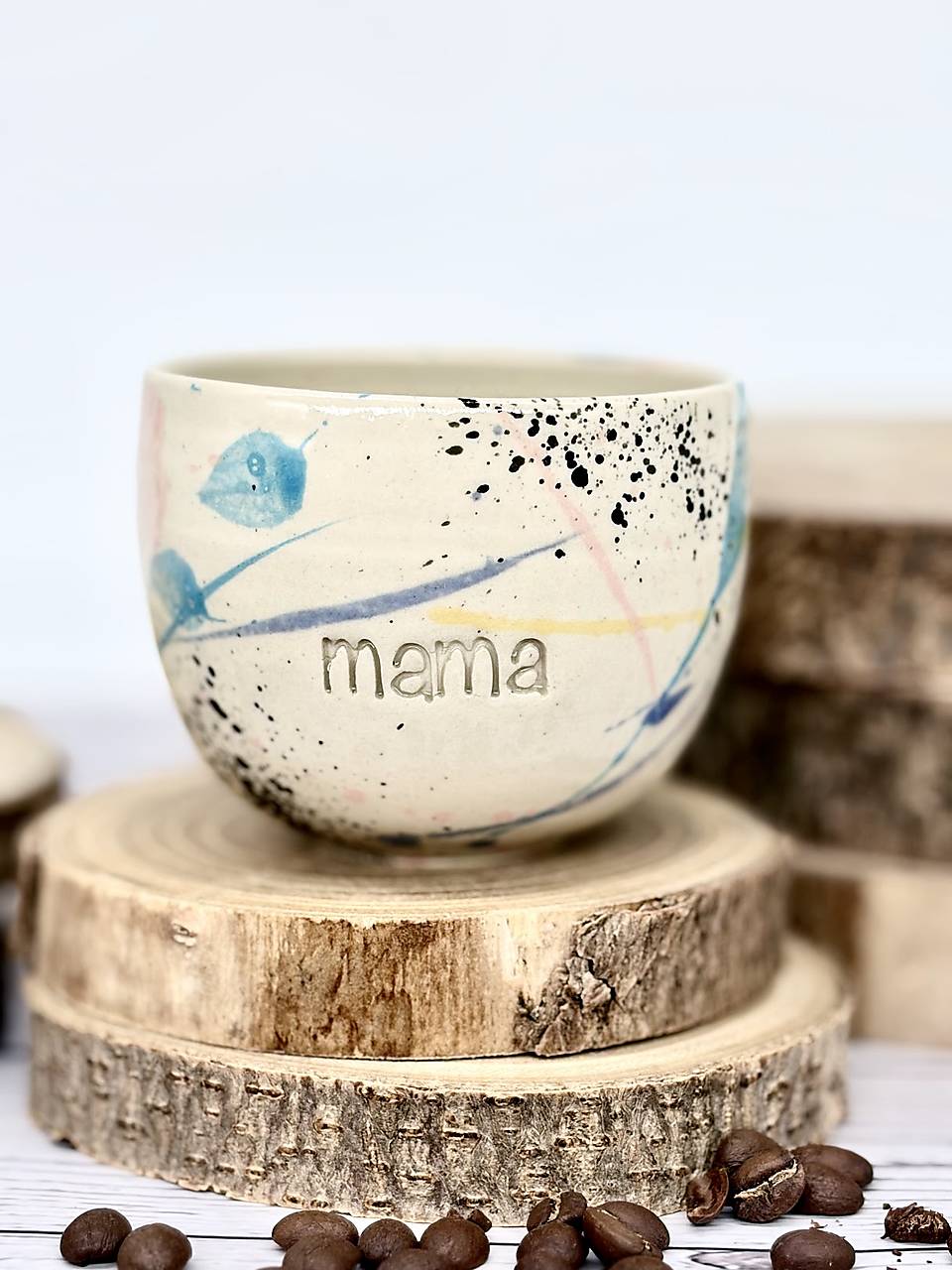 Fľaky - pohárik cappuccino mama (bez uška, 200ml)