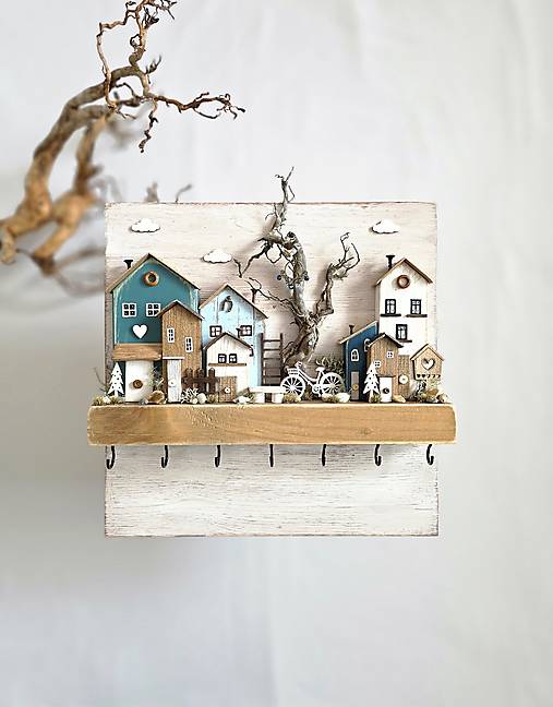 Nábytok - Vešiak na kľúče ,, Tiché Údolie,, - 18265843_