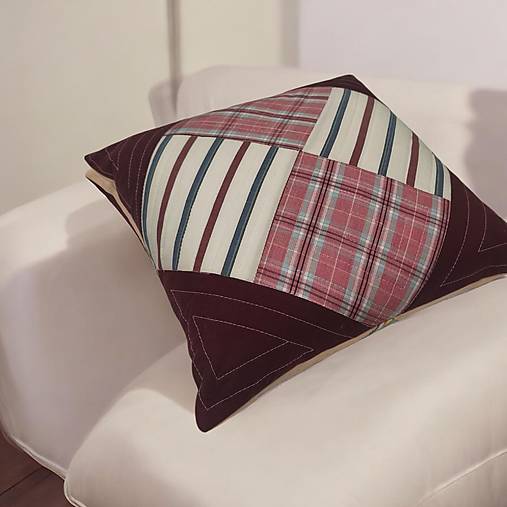 Detský textil - Spomienkový vankúš z pánskych košieľ - 18265135_