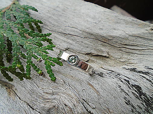 Strieborny prsteň Ag925  Moissanit