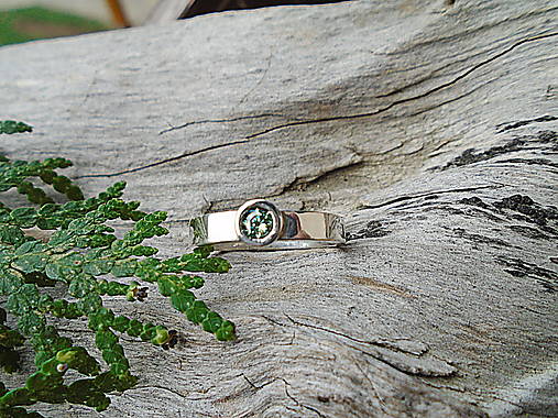 Strieborny prsteň Ag925  Moissanit