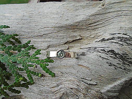 Strieborny prsteň Ag925  Moissanit