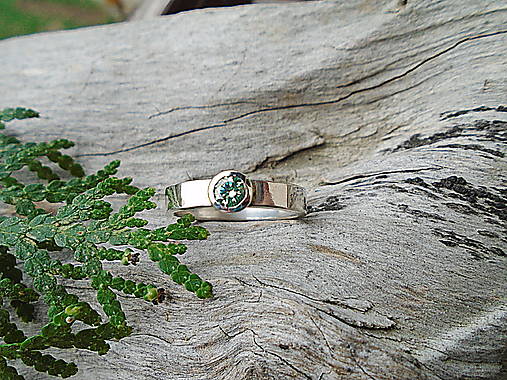 Strieborny prsteň Ag925  Moissanit