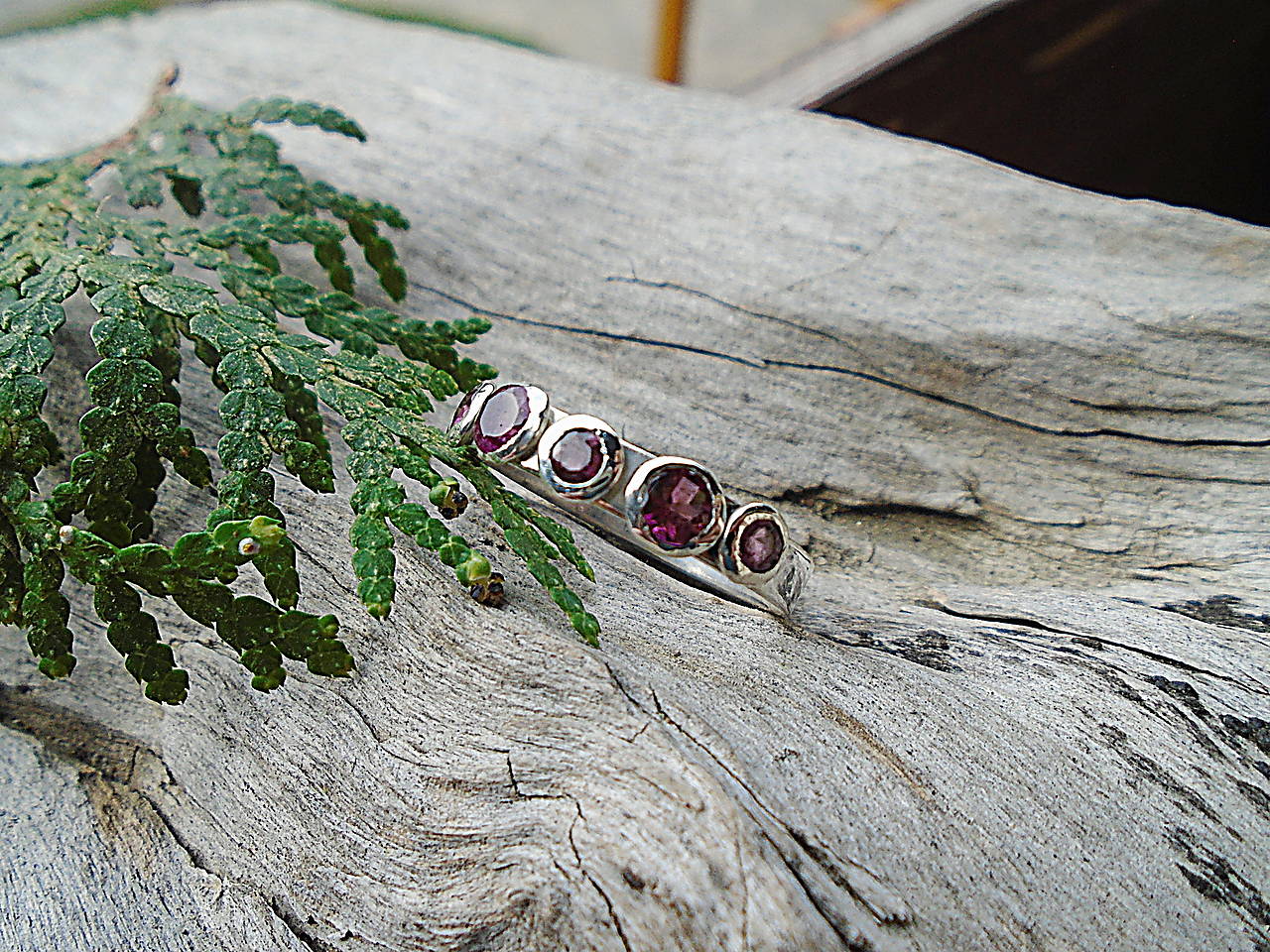 Strieborny prsteň Ag925 Turmalín - Rubelit