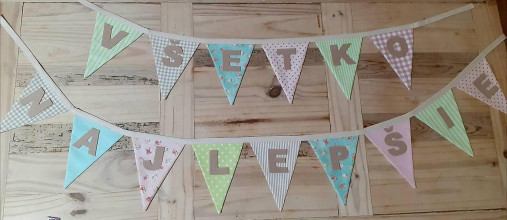 Tabuľky - Girlanda Všetko najlepšie - 18266162_