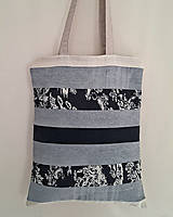 Nákupné tašky - Taška cez plece Art - Books - Coffee/ recycled denim - 18265288_