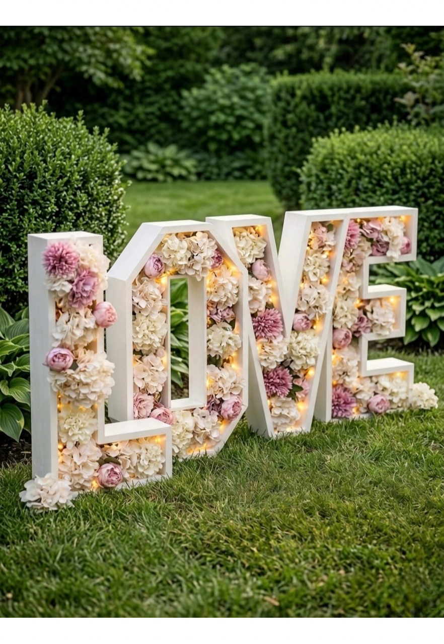 Nadpis na svadbu “LOVE”