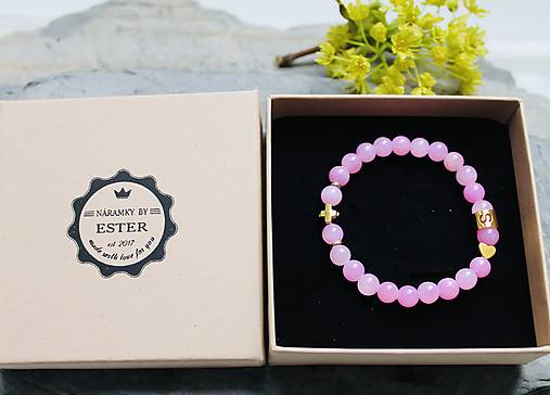 Prvé príjímanie _náramok s krížikom a iniciálkou