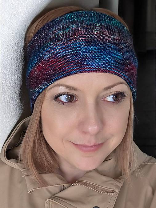 Čiapky, čelenky, klobúky - SPORT merino čelenka limitka (chameleon) - 18267398_