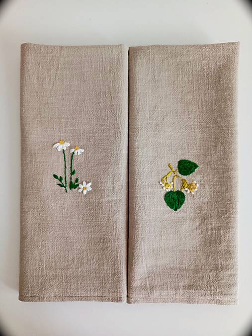 Úžitkový textil - Kuchynské utierky s výšivkou - 18266517_