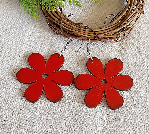 Náušnice - Bloom Red // No dots - 18266512_