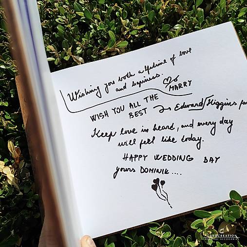 Svadobná kniha hostí s dreveným obalom SK044