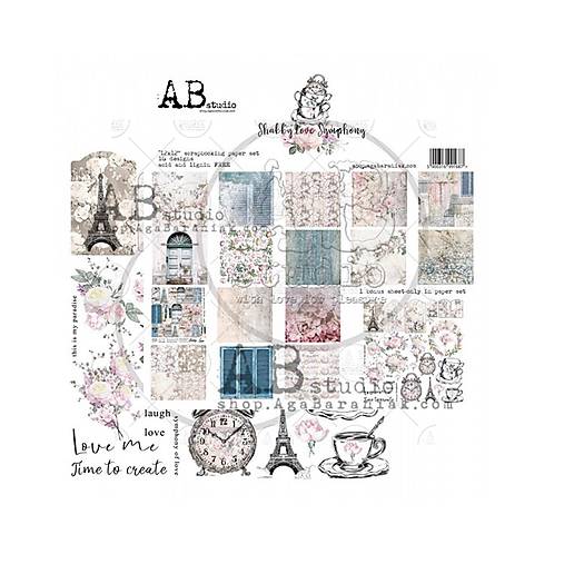 Papier - Scrapbook papier Shabby Love Symphony  12 x 12 - 18269743_