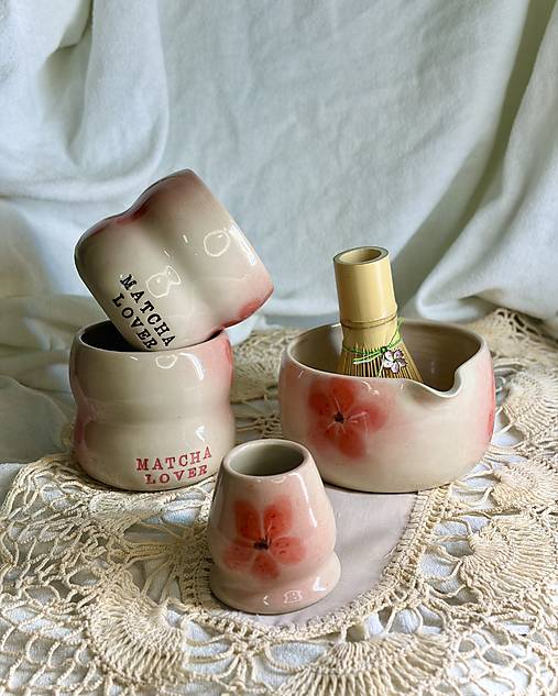 Keramický Matcha set Sakura Dream Duo