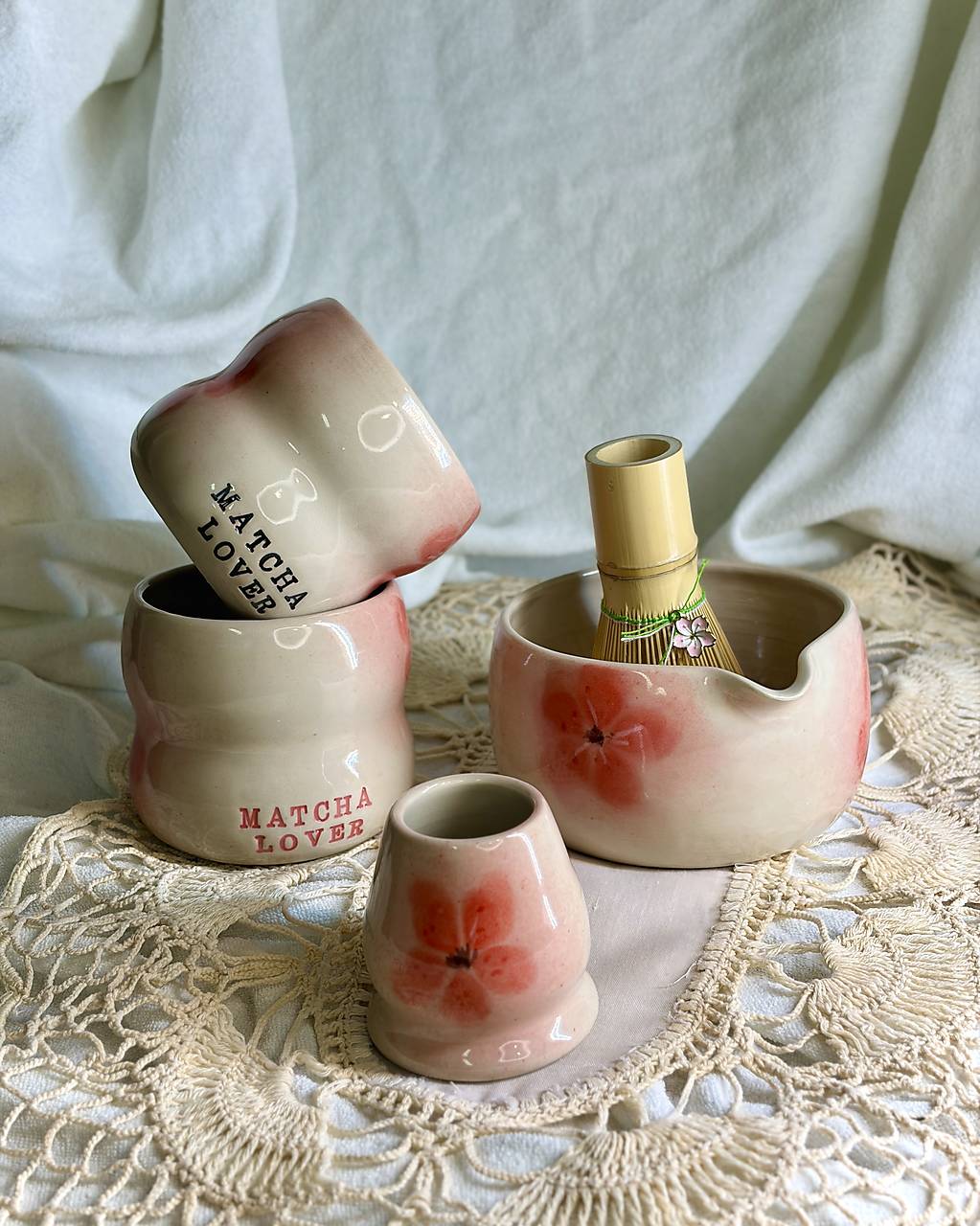Keramický Matcha set Sakura Dream Duo