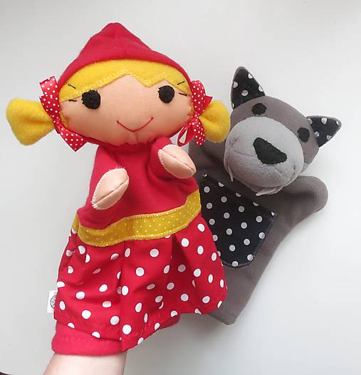 Sada maňušiek na ruku (Červená Čiapočka a vlk)