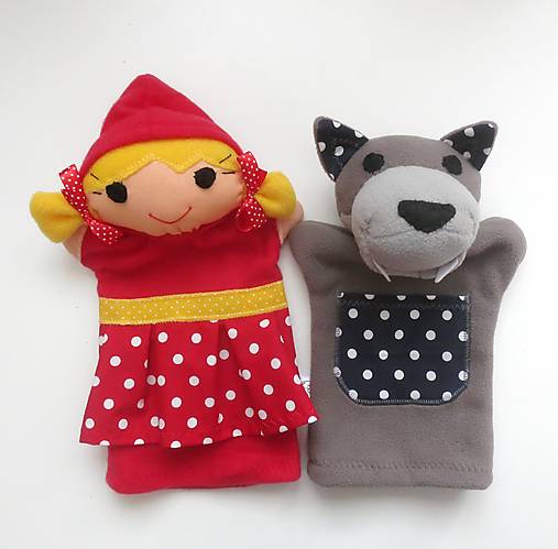 Sada maňušiek na ruku (Červená Čiapočka a vlk)