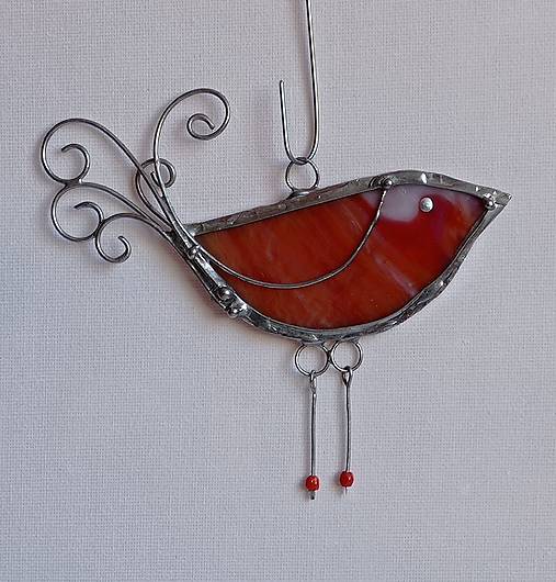 Dekorácie - vtáčik škoricový - 18272199_