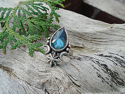 Strieborny prsteň Ag925 Stardust - Labradorit