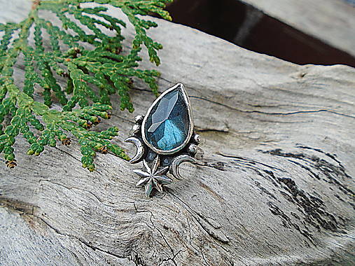 Strieborny prsteň Ag925 Stardust - Labradorit