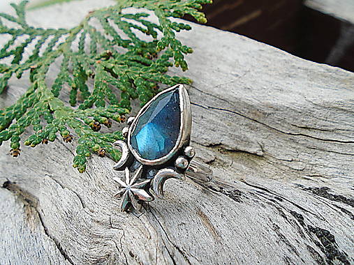 Strieborny prsteň Ag925 Stardust - Labradorit