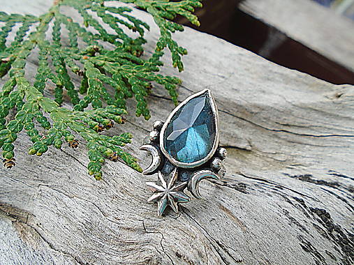 Strieborny prsteň Ag925 Stardust - Labradorit