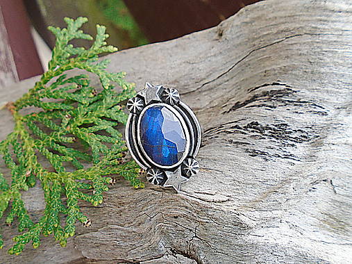 Strieborny prsteň Ag925 Stardust - Labradorit