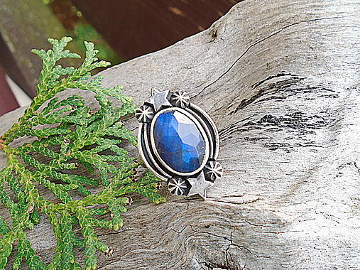 Strieborny prsteň Ag925 Stardust - Labradorit