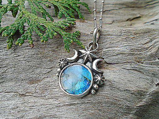 Strieborný prívesok Ag925 Stardust - Labradorit