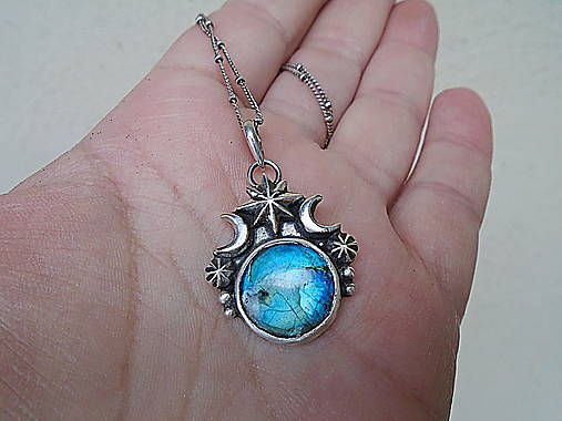 Strieborný prívesok Ag925 Stardust - Labradorit