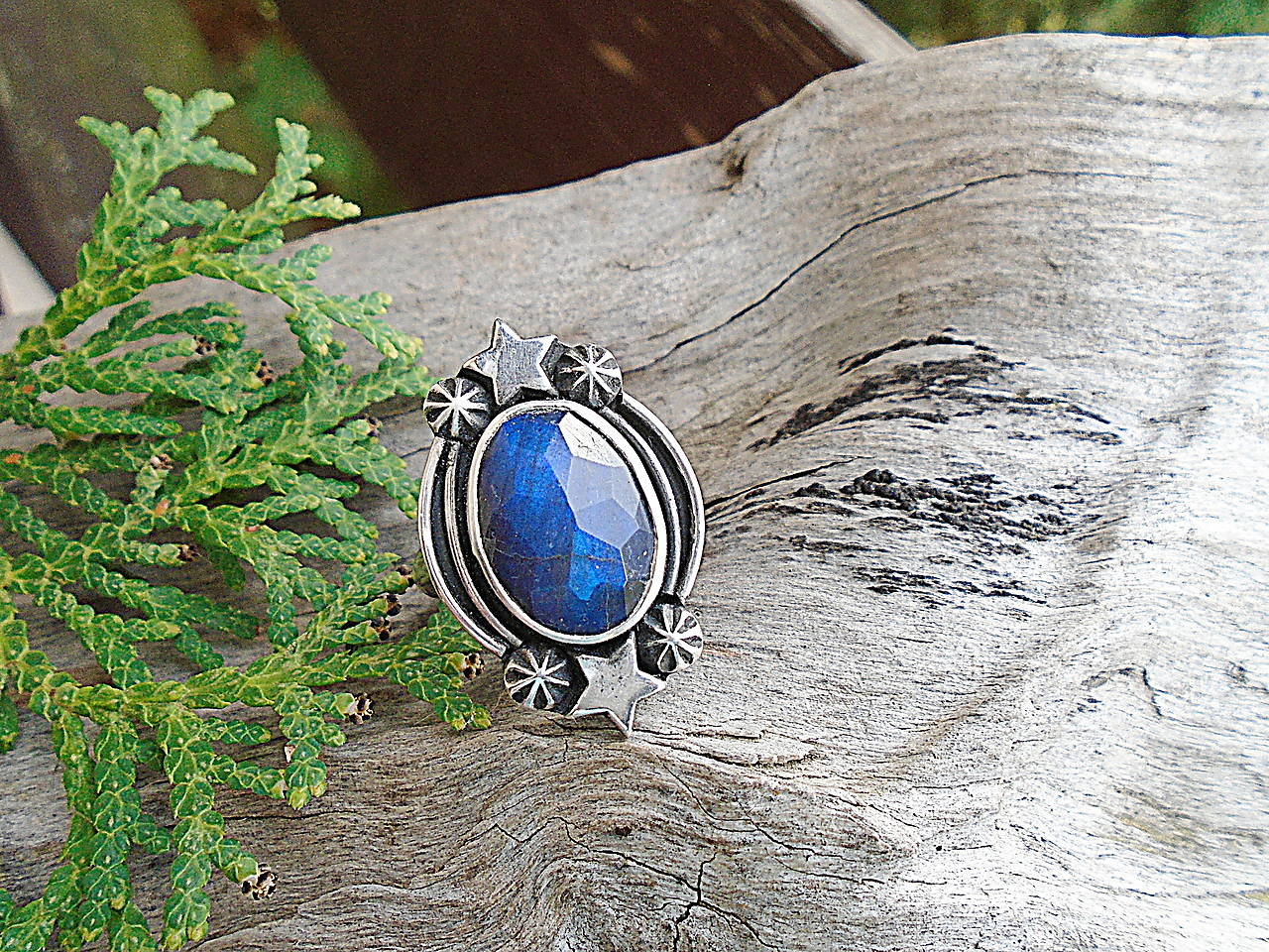 Strieborny prsteň Ag925 Stardust - Labradorit