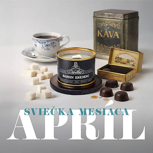 Babkin kredenc (ZĽAVA – SVIEČKA MESIACA  140g, drevený knôt)