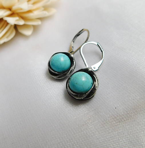 Náušnice - Náušnice s tyrkenitom - 18274487_