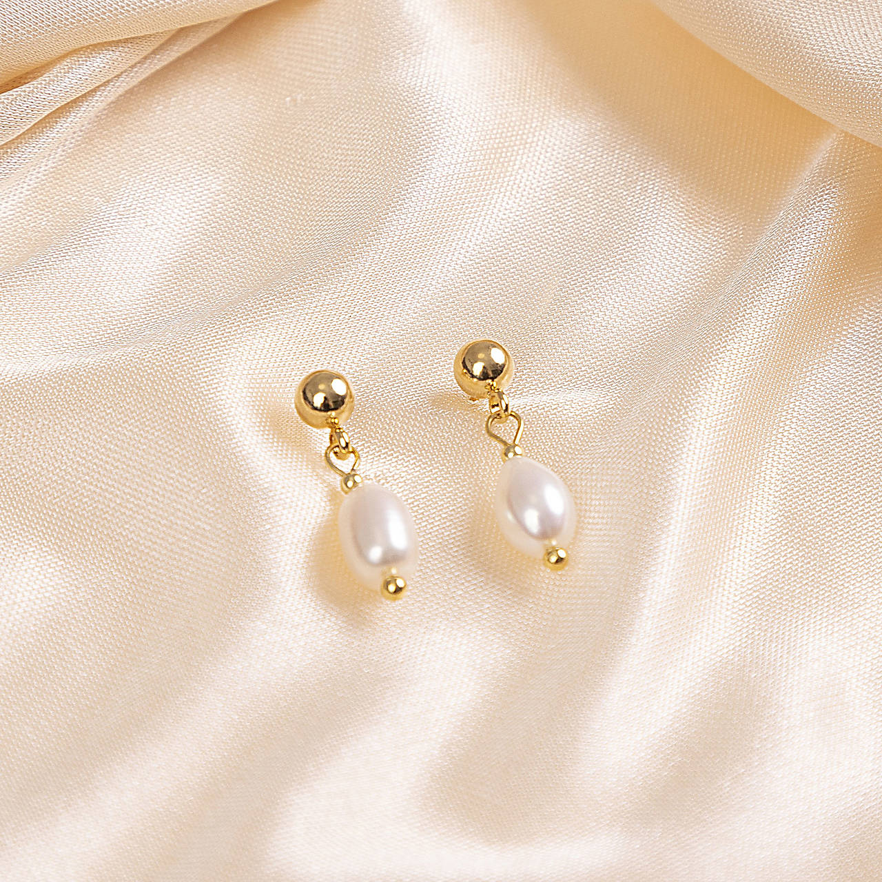 Náušnice s riečnou perlou – La Perla Viva