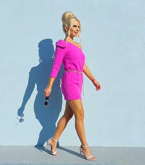 Asymetrické minišaty "MAGENTA"