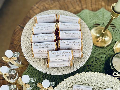 Darčeky pre svadobčanov - Svadobné čokoládky - 18275903_