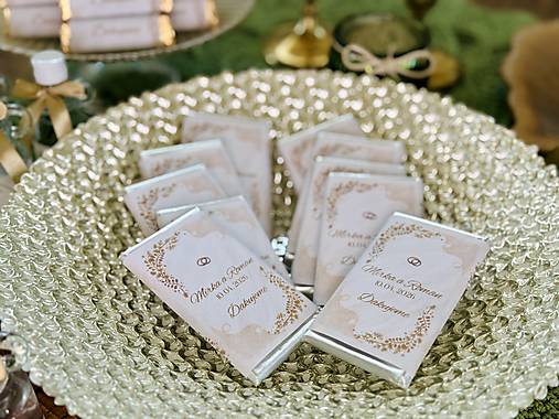 Darčeky pre svadobčanov - Svadobné čokoládky  - 18275918_