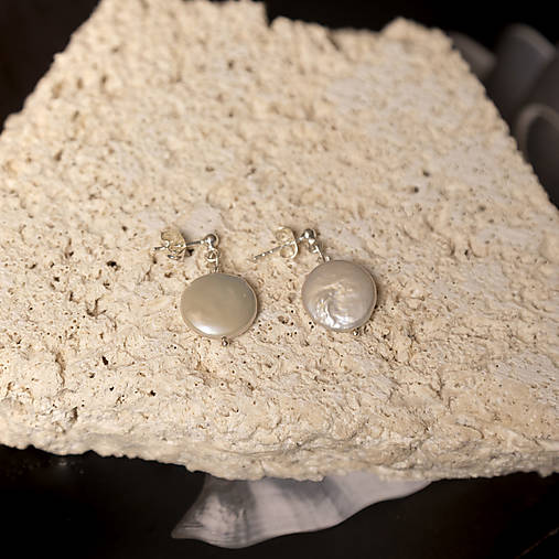 Strieborné náušnice s barokovou perlou – Silver La Perla Viva