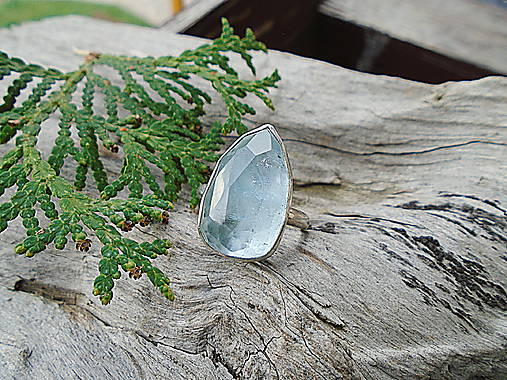 Strieborny prsteň Ag925 Akvamarín