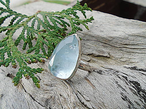 Strieborny prsteň Ag925 Akvamarín