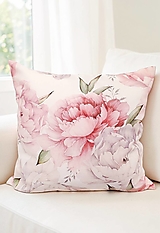 Úžitkový textil - Obliečka na vankúš Pivonka,40x40cm - 18277051_