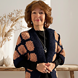  - Cocoon Kardigan - dámsky háčkovaný "granny square" sveter - 18277245_