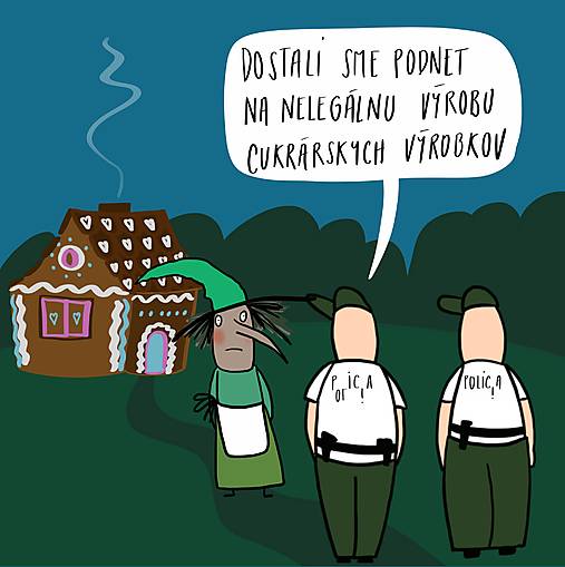 Perníková chalúpka,  Giclée art print 36x30