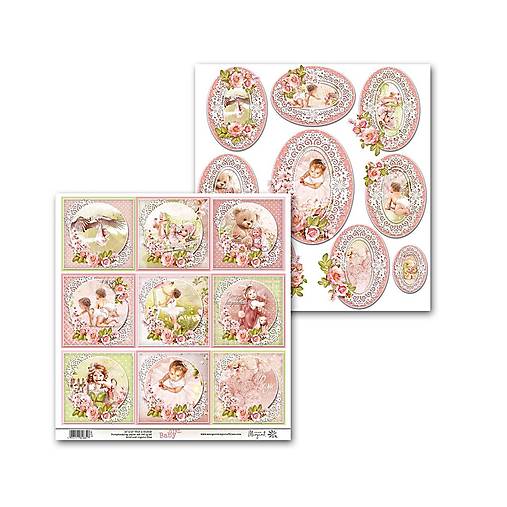 Papier - Margaret scrapbook papier 12x12 kusový 617 - 18278367_